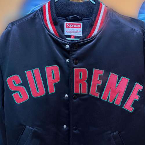 Supreme x mitchell & ness 黑色外套（全新）（細碼）