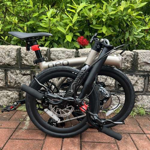 亮光鈦色 靚價 2026  新款 JAVA NEO 9速/12速電變 油剎桶軸 16吋349 碳叉鋁合金折叠...
