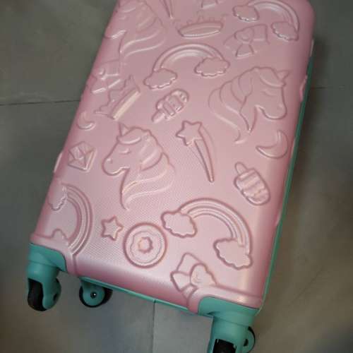 Kids Unicorn Rainbow Luggage 20-inch Carry-on Suitcase 行李箱 可上機