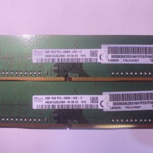 SK Hynix 8GB DDR4 2666MHz RAM DIMM 一對