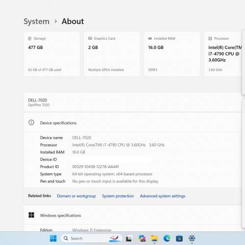 Dell i7/16/512GB 電腦送全新滑鼠