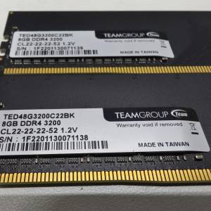 Teamgroup 8GB X 2 DDR4 3200 (16G)