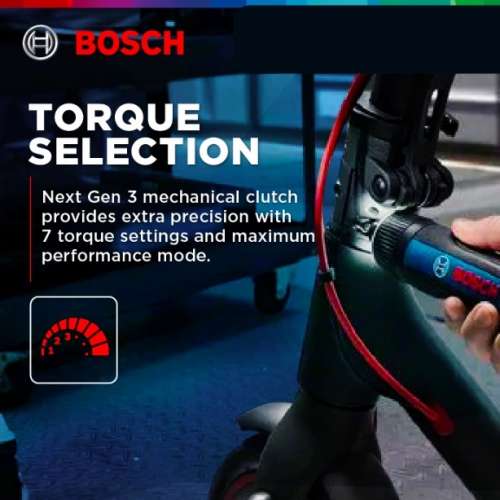 Bosch GO 3 (126pcs)Torque Adjustment (7+1) , *DUAL ACTIVATION  w/3 LED ring