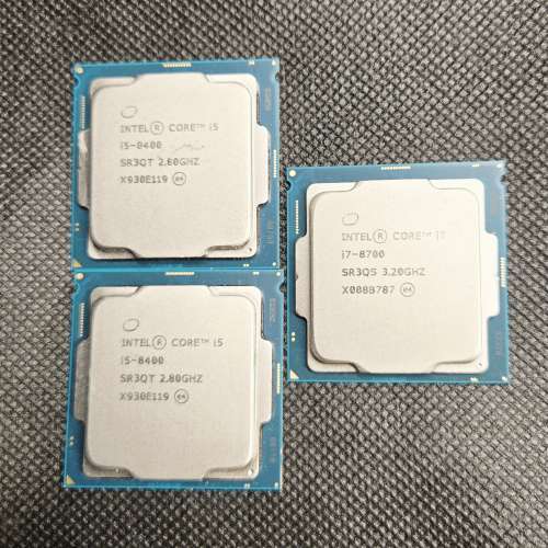 i5-8400，i5-10600K，i7-10700K，AMD 3000G