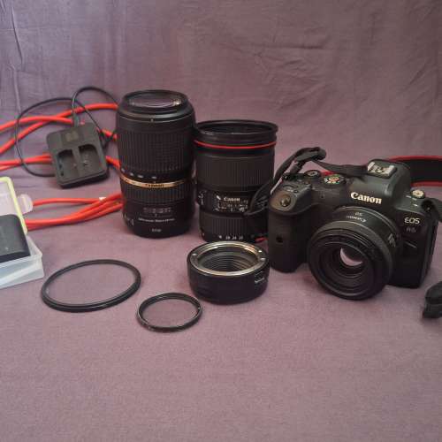 影樓倒閉忍痛割愛! R6 + RF50+EF16-35初代+ 原廠EF-R轉接環+Tamron70-200+送2電+雙...