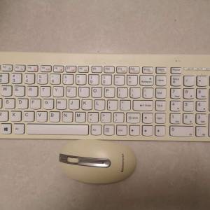 Lenovo 超薄 無線鍵盤滑鼠套裝wireless keyboard / mouse combo x 1