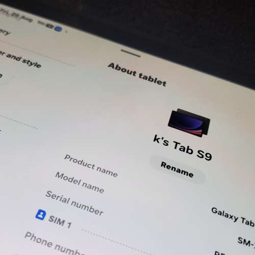 Samsung 三星 Tab S9 X916 平板 128+8GB 5G版本 全套連盒+站立皮套 $2500 無任何減...