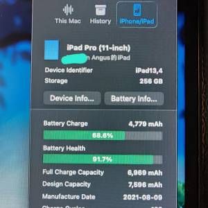 iPad Pro 11吋 第三代 wifi版 M1 晶片 256GB 儲存空間 + Apple Pencil