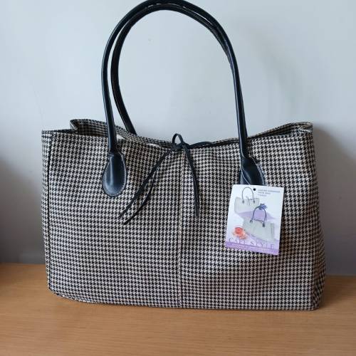 千鳥格女士托特包 ladies checked tote bag