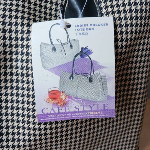 千鳥格女士托特包 ladies checked tote bag