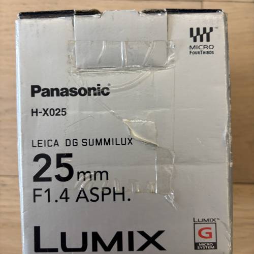 Panasonic LEICA DG SUMMILUX 25mm F1.4 ASPH.（第一代，型號 H-X025）