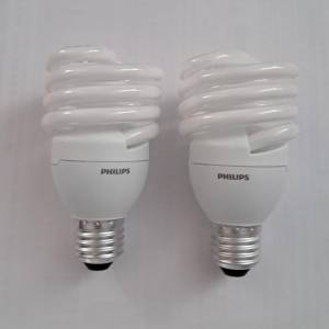 Philips 慳電膽2個 雪糕形 E27 白光 23w