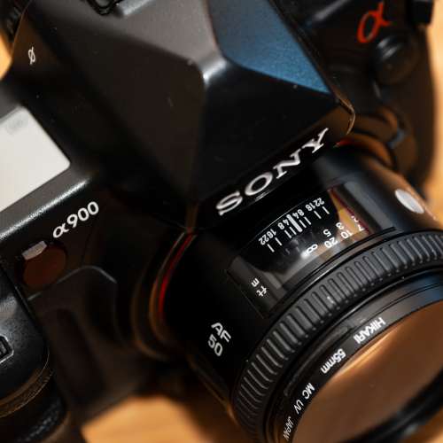 Sony A900 + Minolta 50mm f1.4 + hood 有盒齊配件