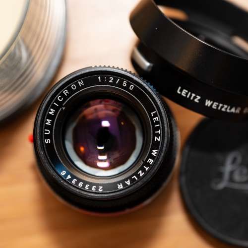 Leica Leitz 50mm f2 Summicron 高腳 ＋12585 hood + 鏡筒 M9 M10 M11 SL2 SL3