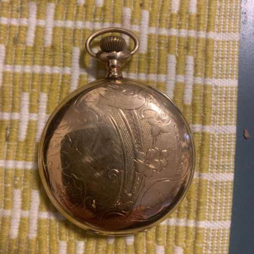 Waltham 14K gold pocket watch 百年古董美國14K黃金陀錶 not Rolex PP IWC
