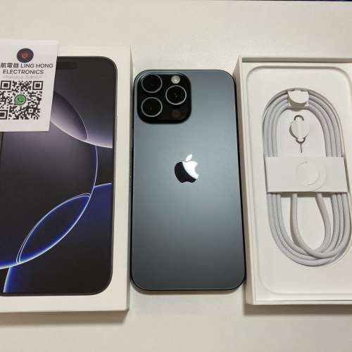全原裝現貨不議價 iPhone 16 pro 512gb 電池100%外觀99新 eSim + 一張實體sim blac...