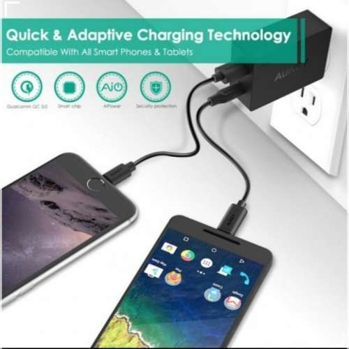 【全新】Aukey PA-Y2 雙口快速充電器 QC3.0 快充 Type-C + USB-A 旅行 充