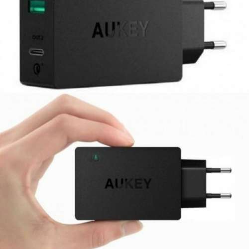 【全新】Aukey PA-Y2 雙口快速充電器 QC3.0 快充 Type-C + USB-A 旅行 充
