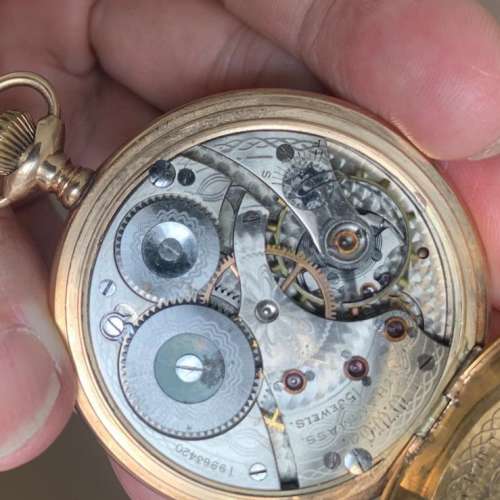 Waltham 14K gold pocket watch 百年古董美國14K黃金陀錶 not Rolex PP IWC