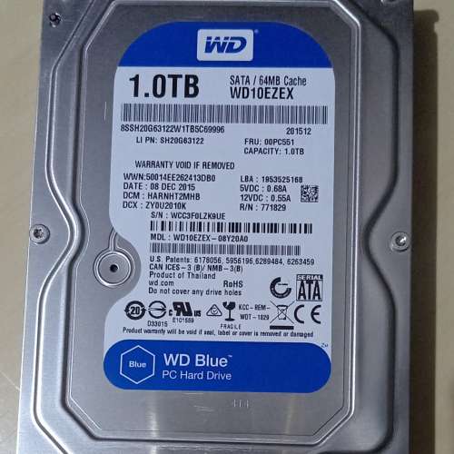 WD 1TB 3.5" Harddisk