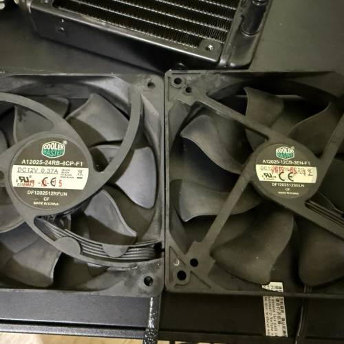 cooler master 風扇x2 ，送120水冷