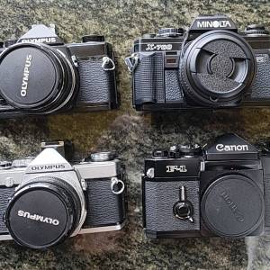 Canon F1, Minolta X700, Olympus OM-1