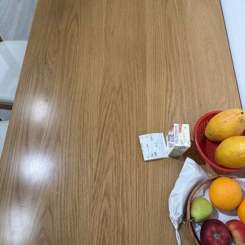 一張實木橡木餐枱連四張餐椅，日本制-頑固傢俬