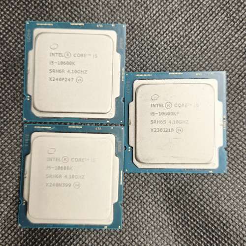 i5-8400，i5-10600K，i7-10700K，AMD 3000G