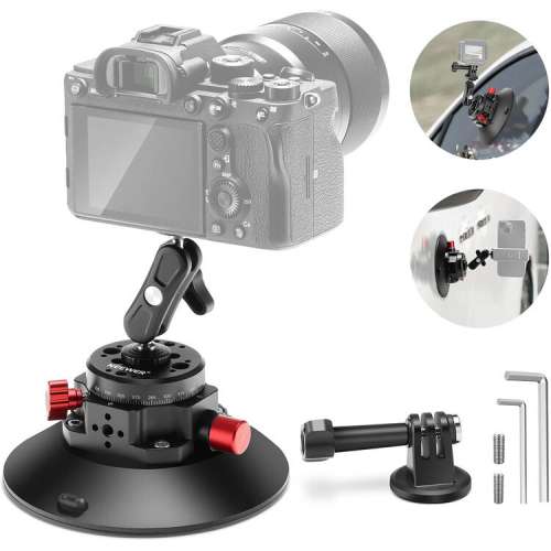 Neewer Camera Suction Mount with Ball Head Magic Arm (6")