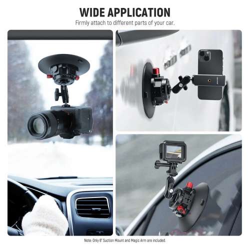 Neewer Camera Suction Mount with Ball Head Magic Arm (6")