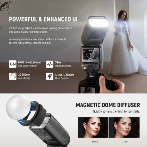 Neewer Z880-N TTL Camera Flash Speedlite for Nikon (Diffuser Kit)