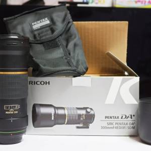 頂級星鏡 SMC DA*300mm f4 ED IF SDM 近全新.極致畫質.全片幅相容. 密閉防塵防水濺...