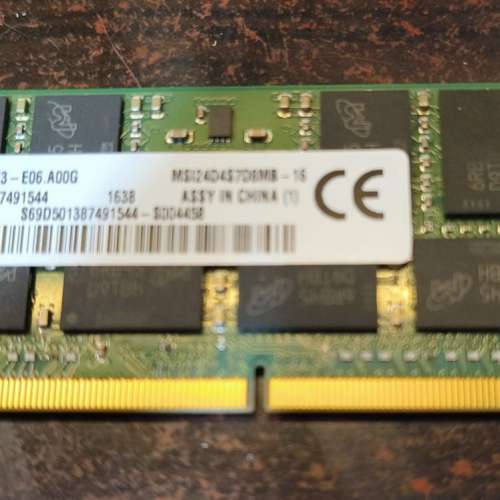 Kingston 手提電腦 Ram 16GB (16GB x 1) DDR4 2400