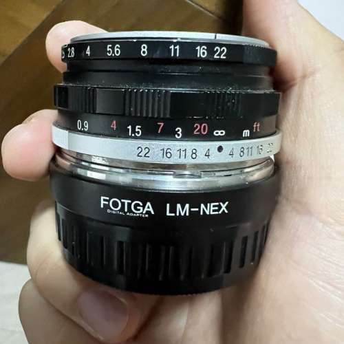 Voigtlander Color-Skopar 35mm f/2.5 MC 鏡頭連 Fotga LM-NEX 轉接環
