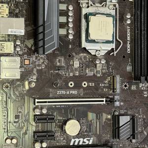 MSI Z370 A PRO + I5 8400 主版 Socket 1151 支援8、9代CPU