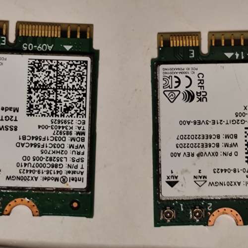Intel AX201ngw, AX200ngw,增益天線,不散賣