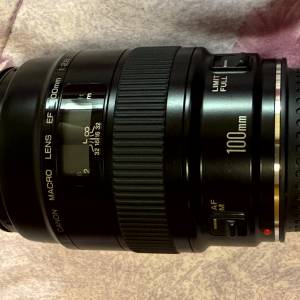 二手 98成新CANON EF100mm f/2.8 Macro 微距 自動對焦鏡頭