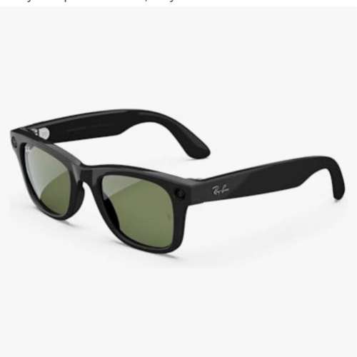 全新 Meta Rayban Smart Glasses - Wayfarer Shiny Black G15 Green