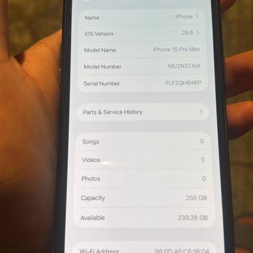 iphone 15 pro max 256 gb