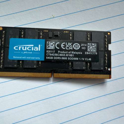 Crucial 64GB DDR5 SODIMM x1
