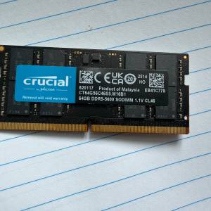 Crucial 64GB DDR5 SODIMM x1