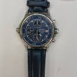 (全球唯一全新貨)Vintage Seiko The Great Blue Sapphire Alarm Chronograph