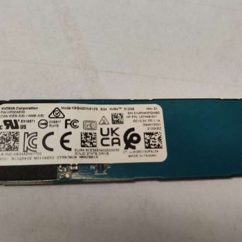 KOXIA  512G NVMe  PCI e  m.2 2280  SSD