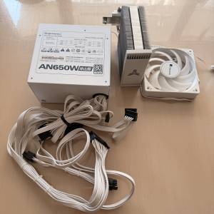 鑫谷AN系列白色 额定65OW 主動式PFC 80PIus認證，喬思伯CR1000EVO 白色ARGB版 鍍鎳...