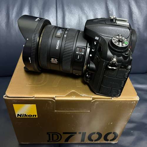 Nikon D7100 有盒 連Sigma 10mm-20mm/F3.5 超廣角變焦鏡頭 及18-55mm kit及Nikon A...