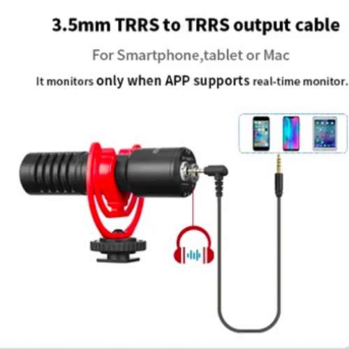 BOYA BY-MM1+ (PLUS) Super Cardioid Shotgun Microphone (Real Time Monitoring)