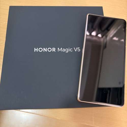 香港行貨 HONOR 榮耀 Magic V5 曙光金色 99% 新 折疊手機 16+512GB