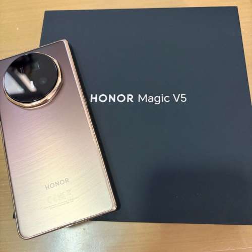 香港行貨 HONOR 榮耀 Magic V5 曙光金色 99% 新 折疊手機 16+512GB