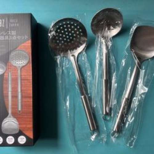 全新BZ Buzz Zakka 三件裝不銹鋼廚具 Stainless Steel Kitchen Utensil 3-Piece Set