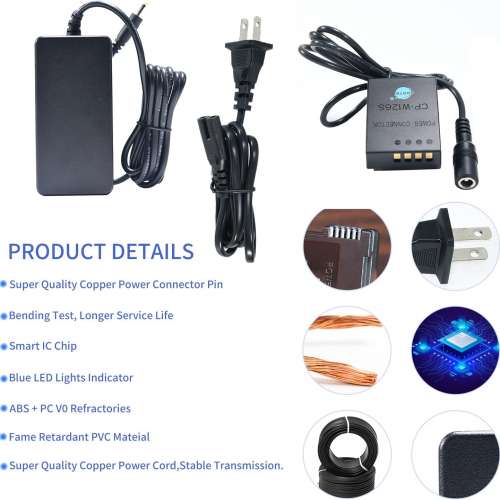 DSTE Dummy Battery Kit With AC Power Supply Adaptor For FUJIFILM NP-W126